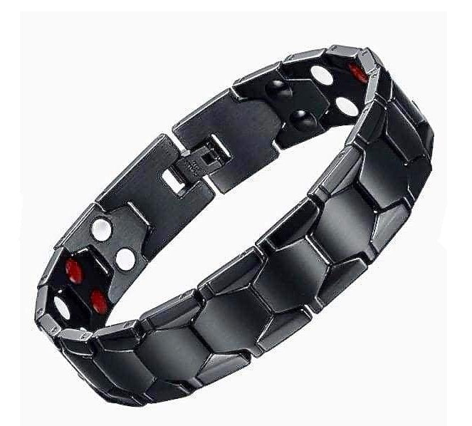 Pulsera de titanio magnética 4 en 1 de bioenergía para hombre, pulsera retorcida magnética saludable para la artritis