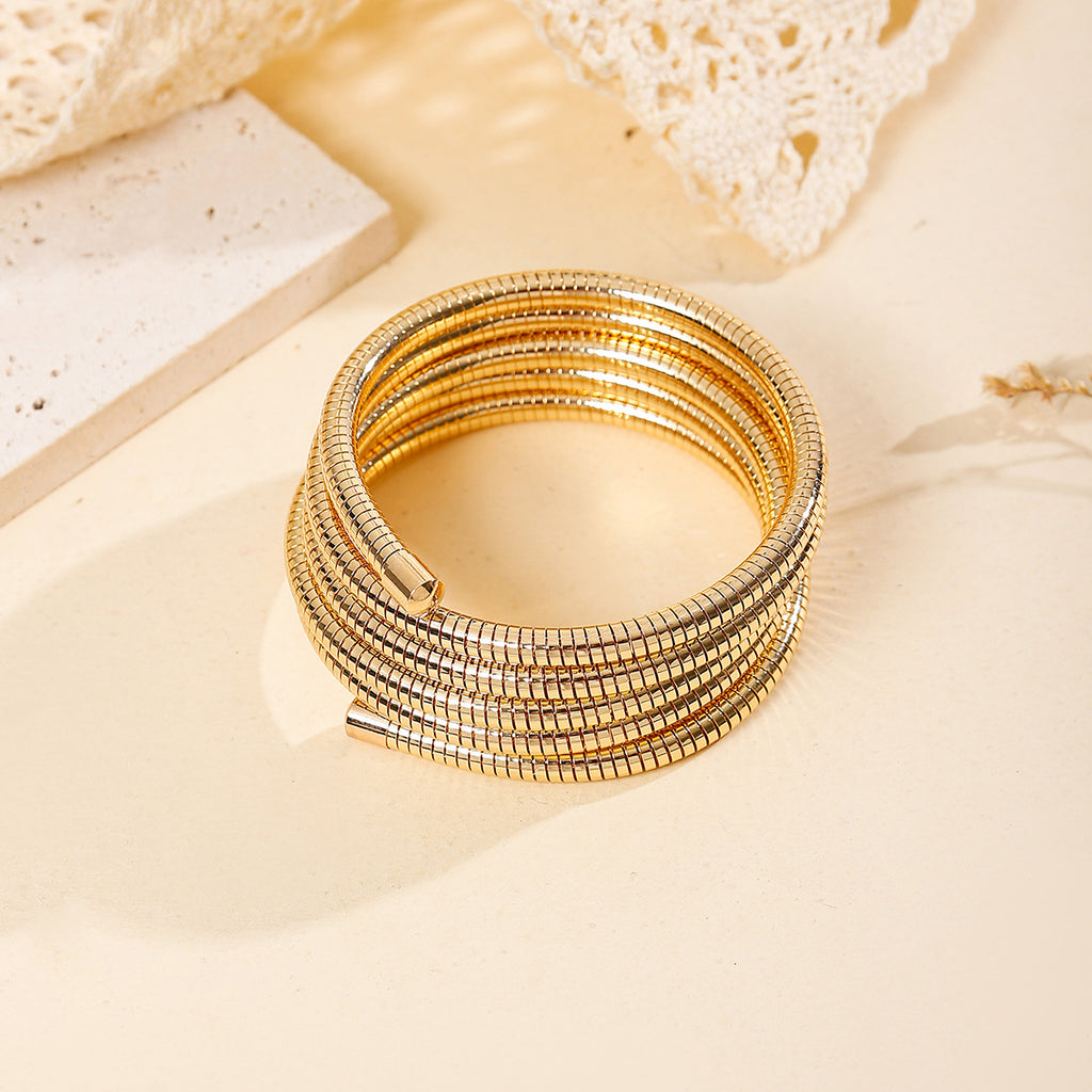 Pulsera de aleación sencilla multicapa exagerada
