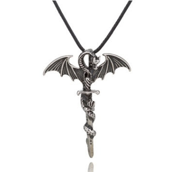 Glow In The Dark Dragon Sword Necklace