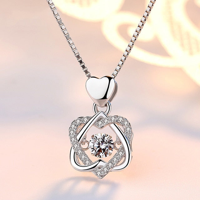 Herzschlag S925 Sterling Silber Halskette