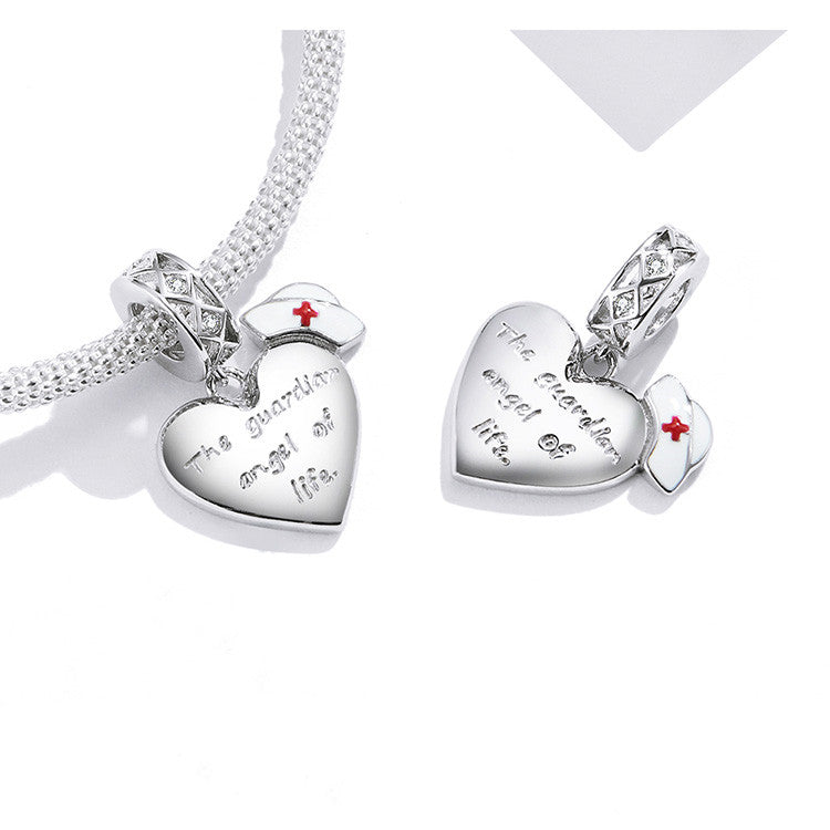 Schutzengel Anhänger Charm Silber 925 Armband Zubehör