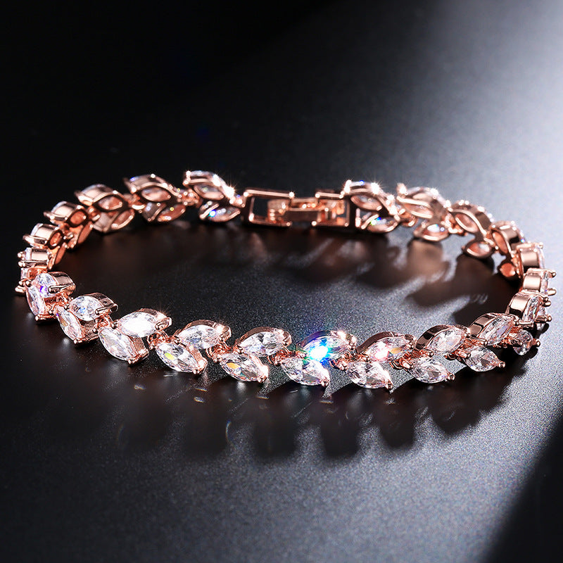 Simple Women's Zircon Crystal Bracelet