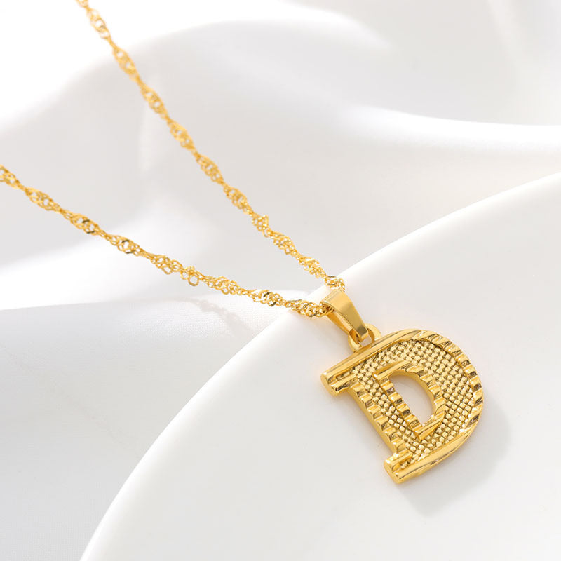 Halsketten mit goldenem Initialen-Alphabet-Namen