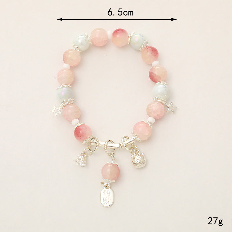 Pulsera de cristal elegante y combinable para mujer