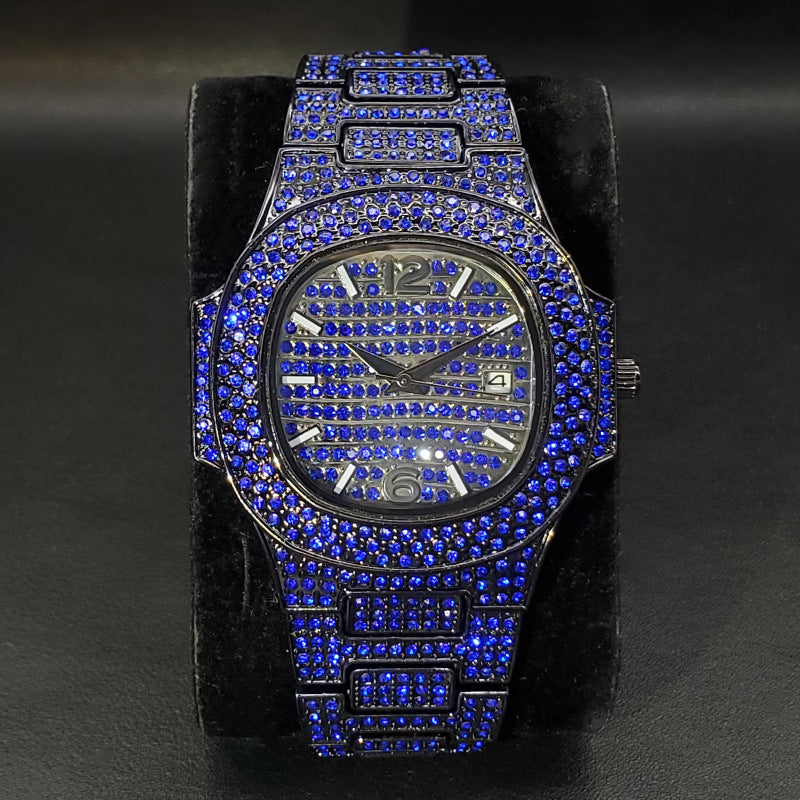 Special-Interest Vollbesetzte Diamant-Hip-Hop-Uhr