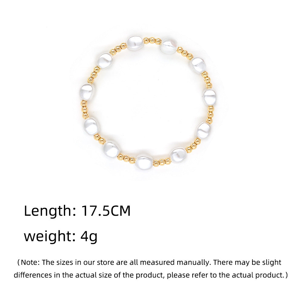 Baroque Pearl Multi-layer Double Beaded Bracelet
