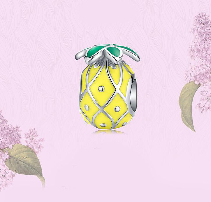 Mode Schlicht S925 Silber Ananas Armband Perlen