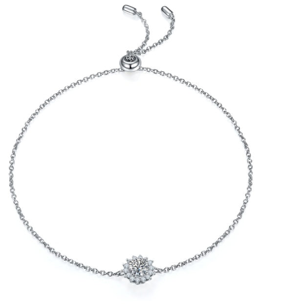 925er Silber Halskette Ohrringe Armband Dreier-Set