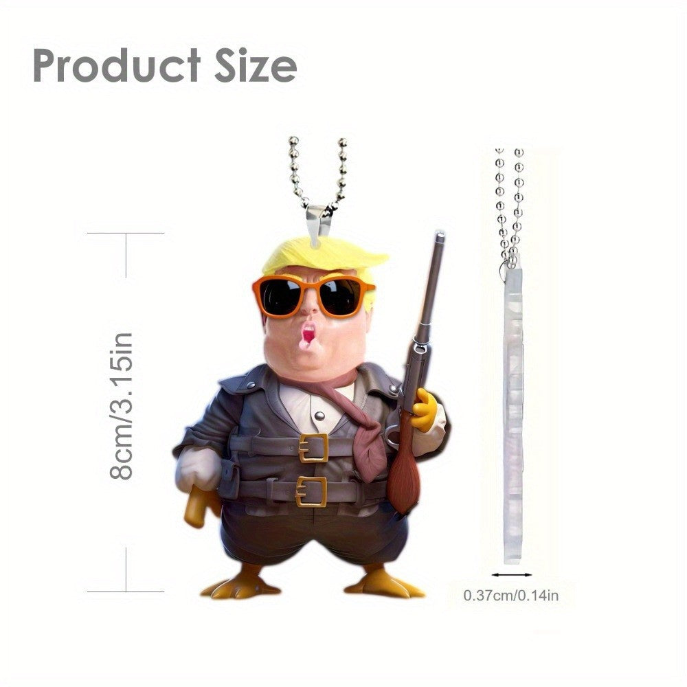 Bonito Colgante Creativo de Trump para Espejo Retrovisor de Coche, Acrílico Plano