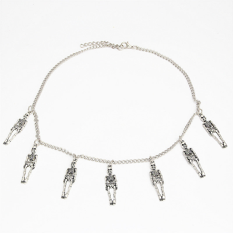 7 collares de calaveras punk