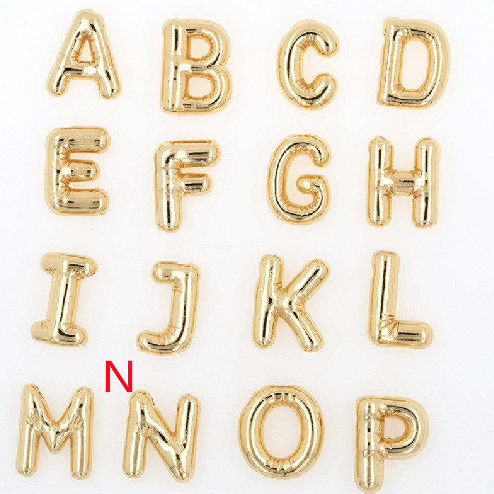 Glossy Letters Copper Pendant Necklace