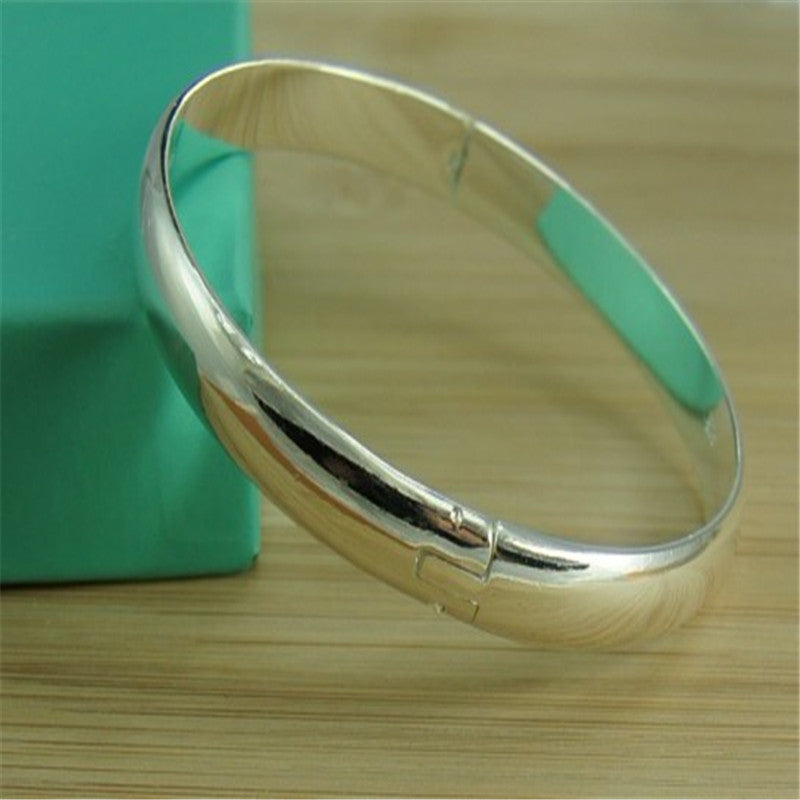 Pulsera Anillo Hora Simple Bañada en Plata