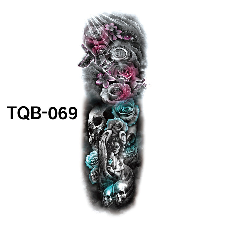 Pegatina de tatuaje impermeable de brazo completo