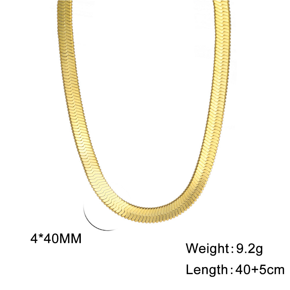 Beliebter Schlangenknochen-Edelstahl-Choker