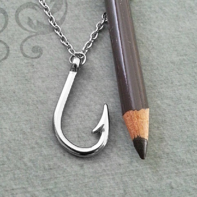Angelhaken Legierungsanhänger Halsketten Vatertagsgeschenke Grenzüberschreitender Außenhandel Schmuck