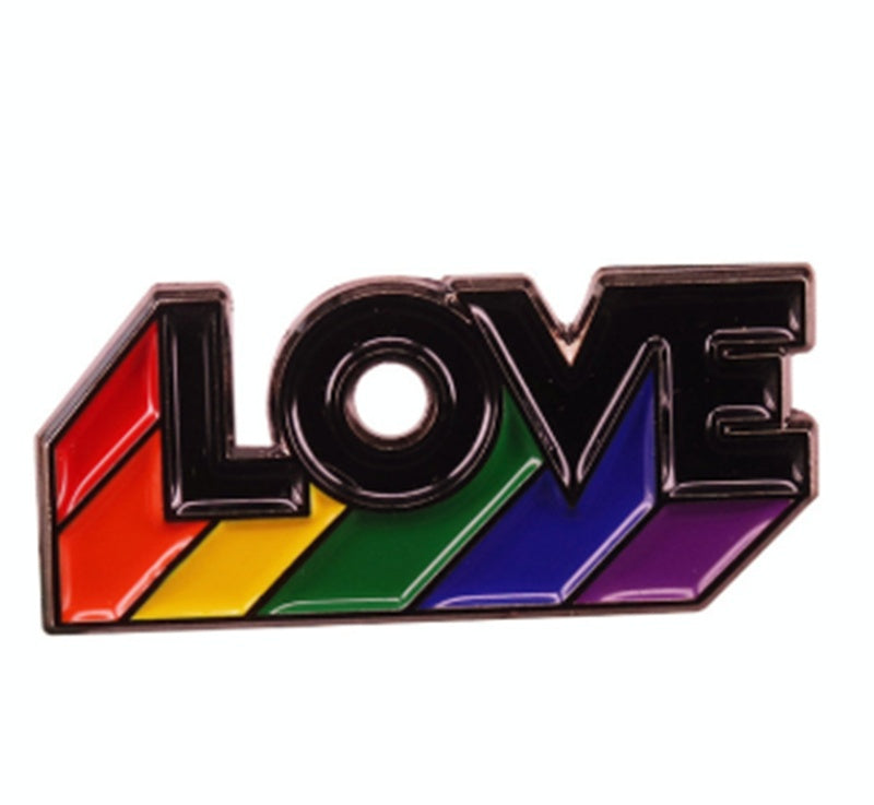 Stylish Love Equality Rainbow Gay Pride Badge