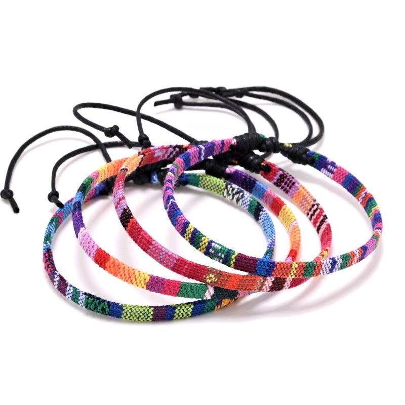 Rainbow Color Ethnic Style Bracelet Anklet Accessories