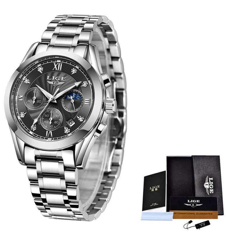 Reloj impermeable de acero inoxidable