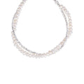S925 Sterling Silver Natural Baroque Pearl Small Pieces Of Silver Double-layer Bracelet