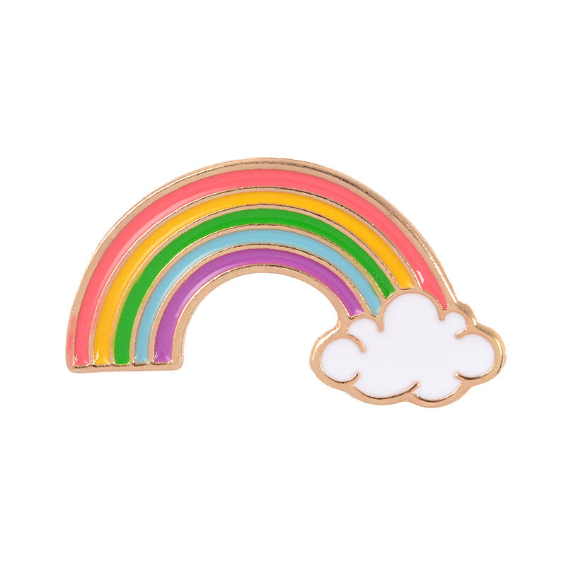 Broche de insignia de nube arcoíris creativa