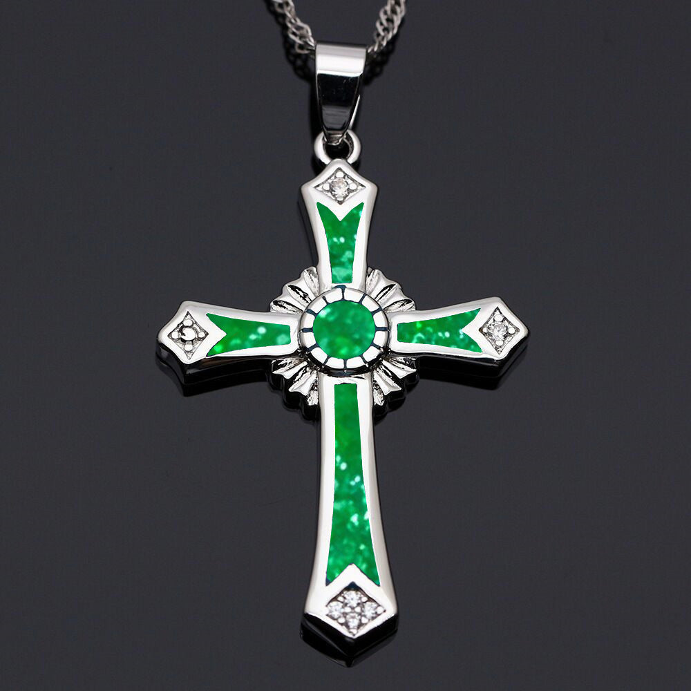 Epoxy cross pendant