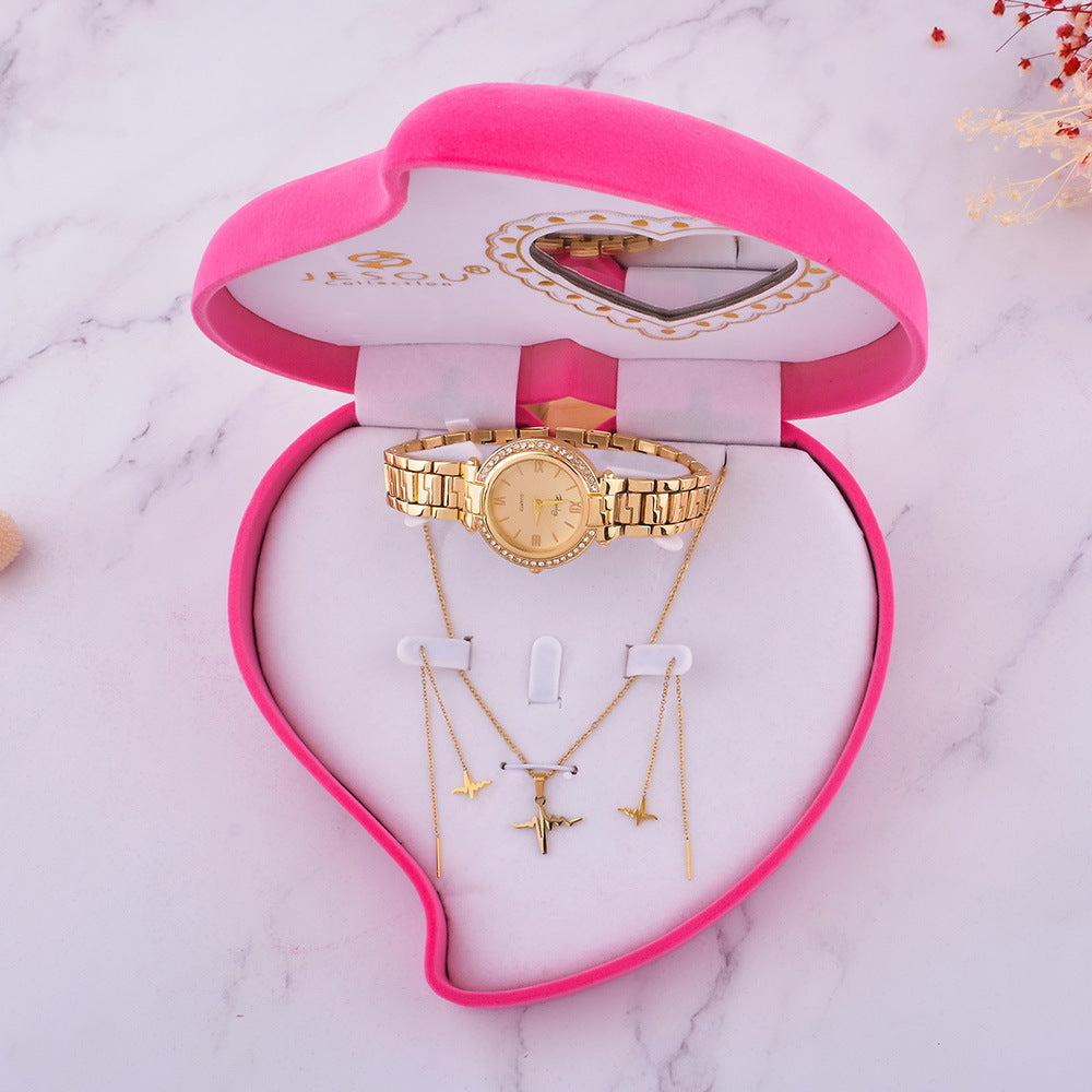 Einfache exquisite Schmuck-Uhr-Halskette Geschenkbox Schmuck