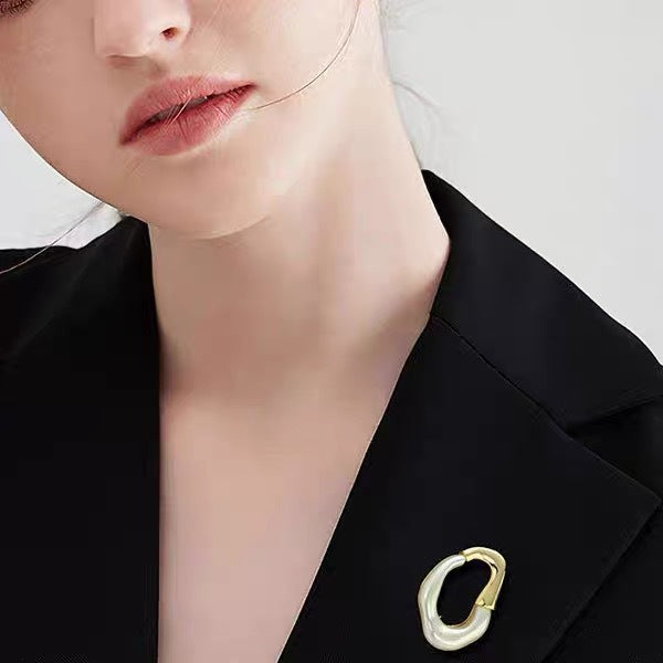 Broche Redondo Brillante Ramillete Femenino Estilo Clásico Exquisito