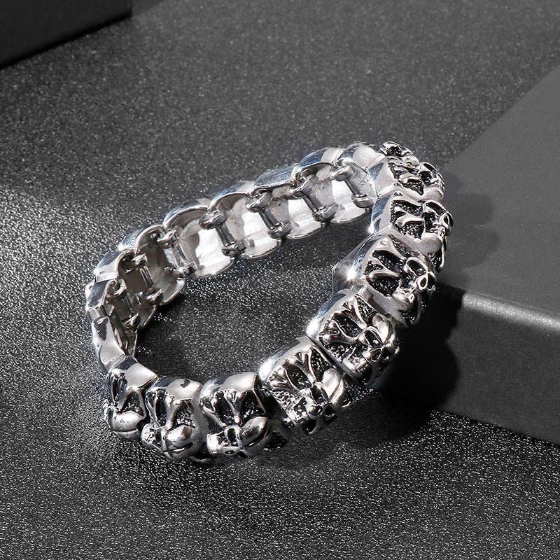 Cross Skull Men's Titanium Steel Bracelet