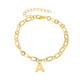 Tobillera con letras inglesas incrustadas de diamantes brillantes para mujer