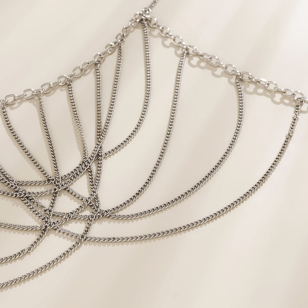 Damen Schmuck Metallkette Bikini Brustkette