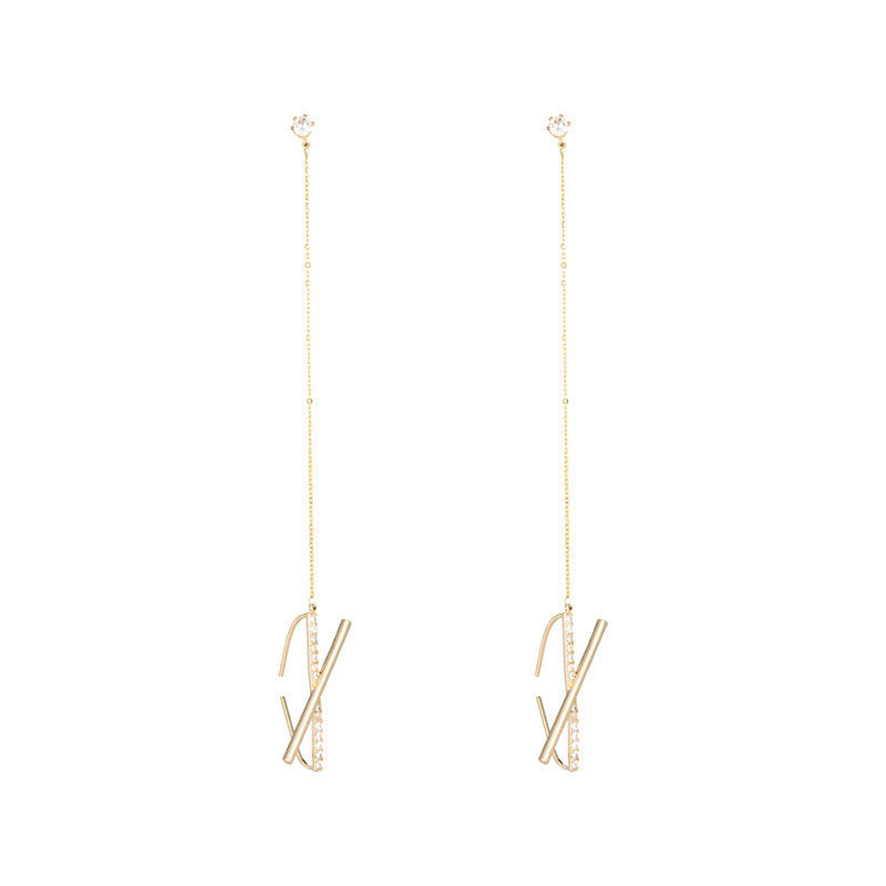 Pendientes de borla tipo brazalete de oreja francés con diseño de nicho
