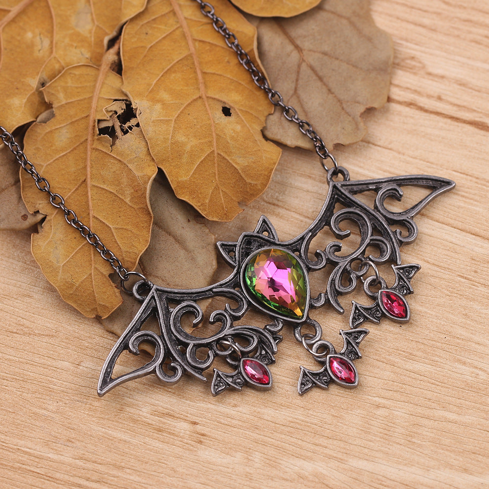 Halloween-Accessoires Vintage Fledermaus-Halskette