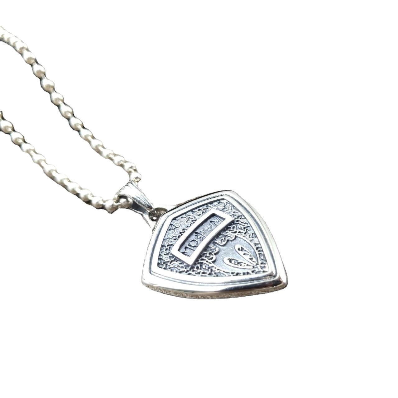 Halskette Herren- und Damenmode cooler koreanischer Stil Sterling Silber 925 Dreizack-Anhänger