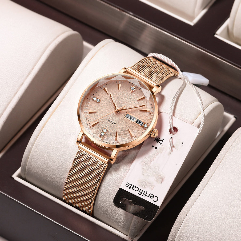 Nuevo Reloj de Cuarzo Luminoso Impermeable de Moda para Mujer