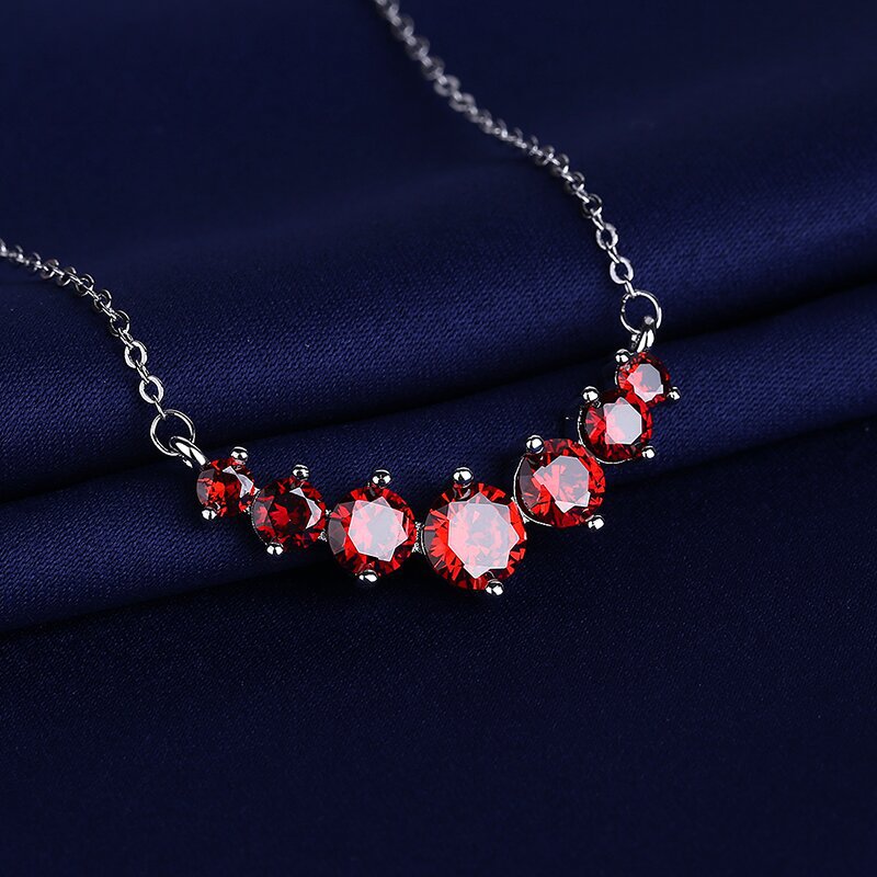 New Zircon Straight Chain Necklace Women's Pendant Collarbone Chain Jewelry
