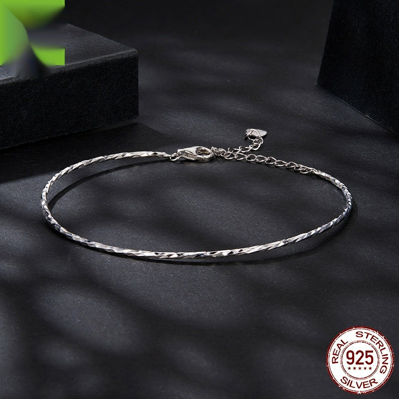 S925 Sterling Silver White Gold Plated Bracelet For Women