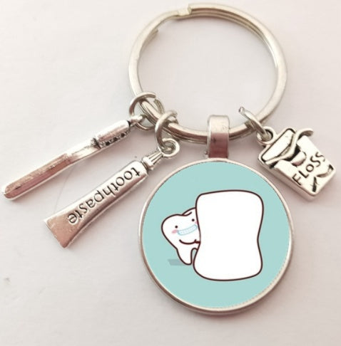Creativo Lindo Llavero Diente Vaso Colgante Personalizado