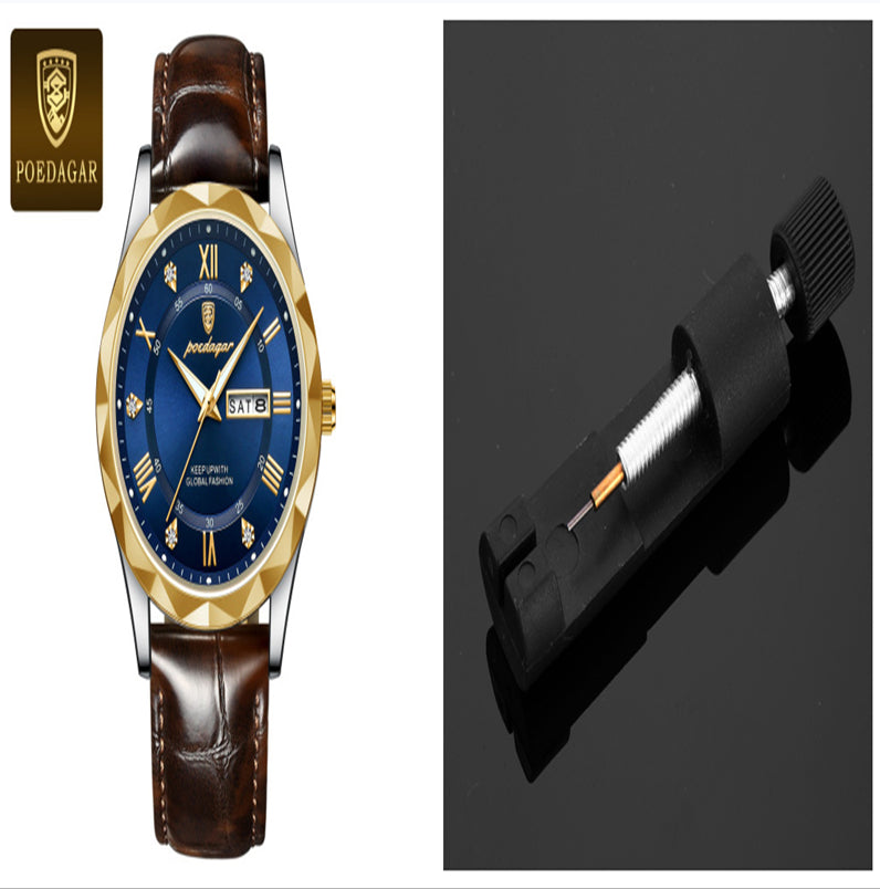 Leather Belt Men's Luxury Fashion Quartz Wrist Watch