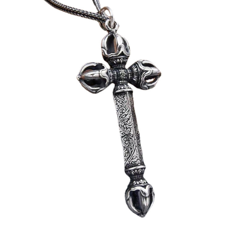 S925 Sterlingsilber Vintage Anhänger Halskette für Herren