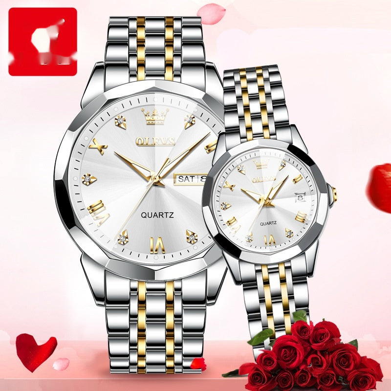 Quarzuhr Valentinstagsgeschenk Pärchenuhr Herren