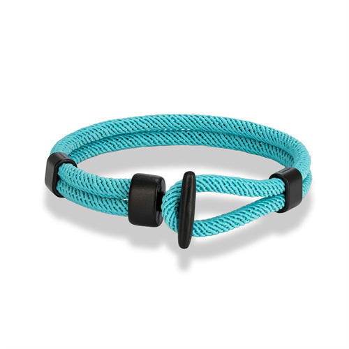 Pulsera informal de ancla negra para hombre