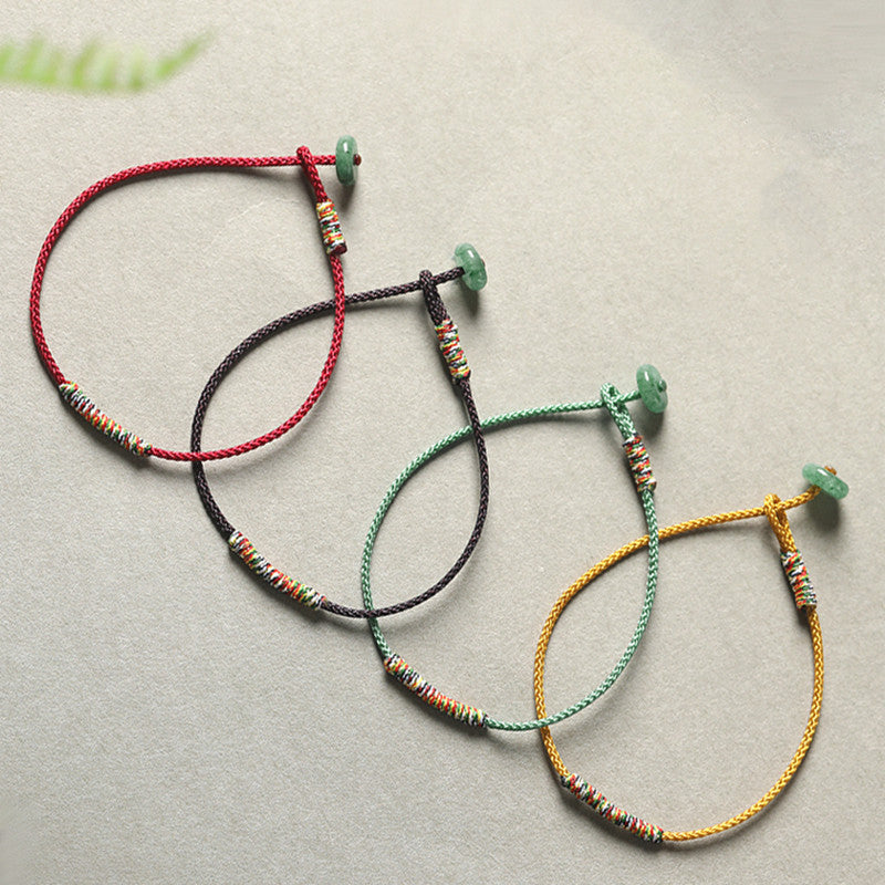 Festival del Bote del Dragón Pulsera de cuerda roja colorida Pulsera de cuerda tejida a mano
