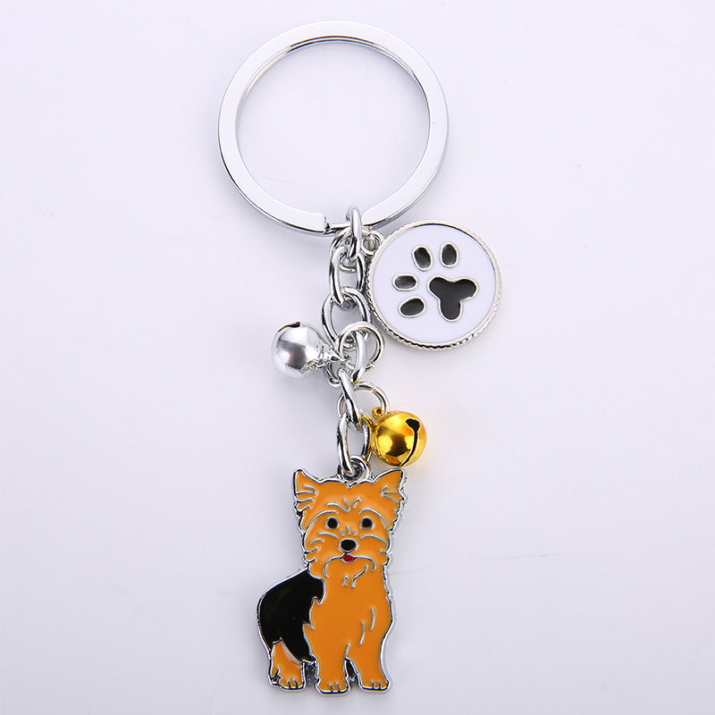 Llavero colgante creativo de metal para perro