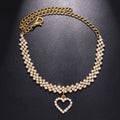 Tobillera de diamantes de imitación para mujer