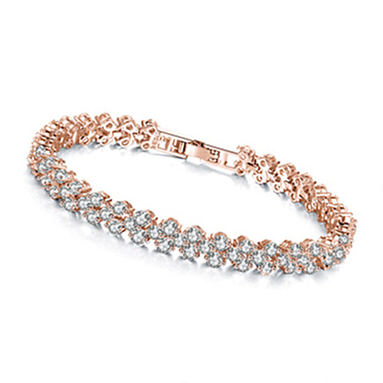 Pulsera de cristal para mujer, chapada en oro, plata y oro rosa, pulsera de terapia magnética, joyería de salud