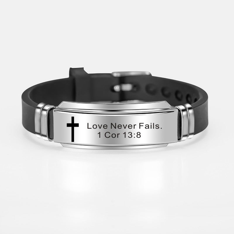 Klassische Bibelverse Psalm-Armreif Armband Christlicher Schmuck
