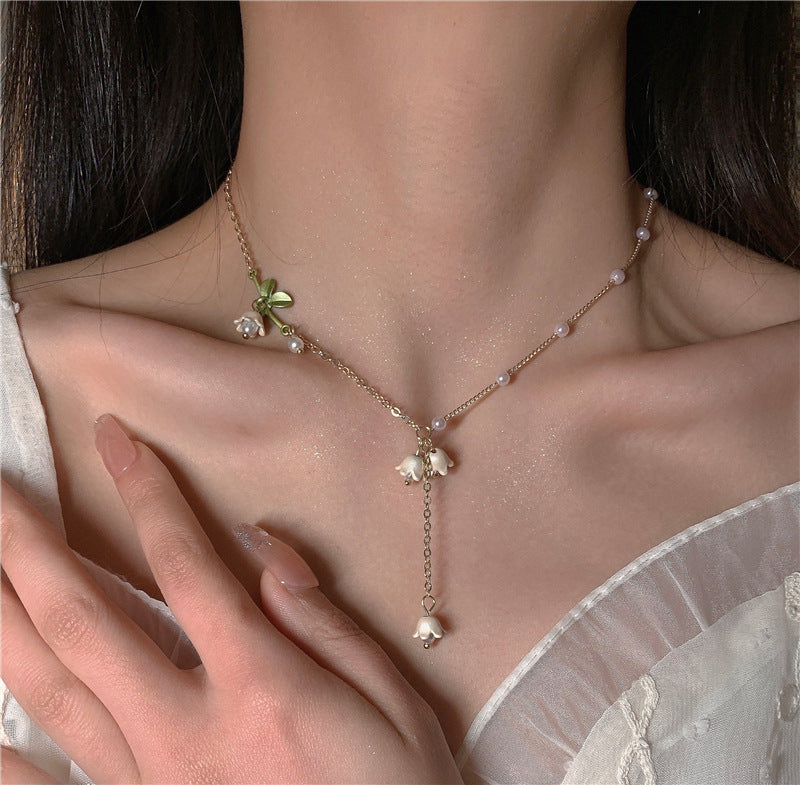Maiglöckchen Perlenkette Weiß Fee Blume Sommergeschenke Für Sie