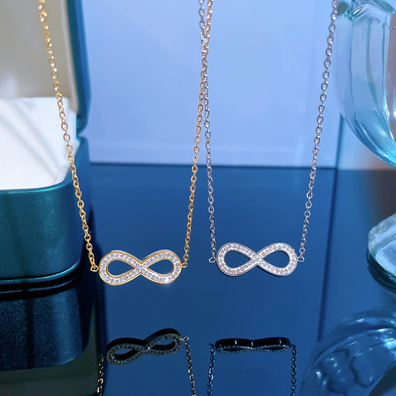 Schleifenaugen Minimalistische Ofen-Echtgoldkette für Damen