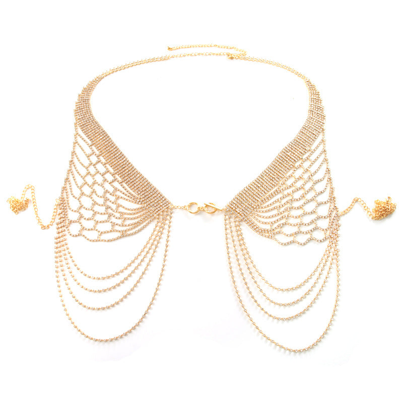 Cadenas corporales de borlas brillantes con diamantes para discoteca y playa, estilo europeo y americano, sexy