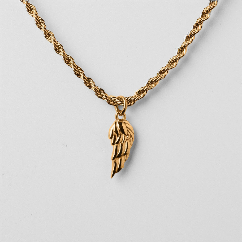 Titanium Steel Men's Classic Wing Pendant Necklace